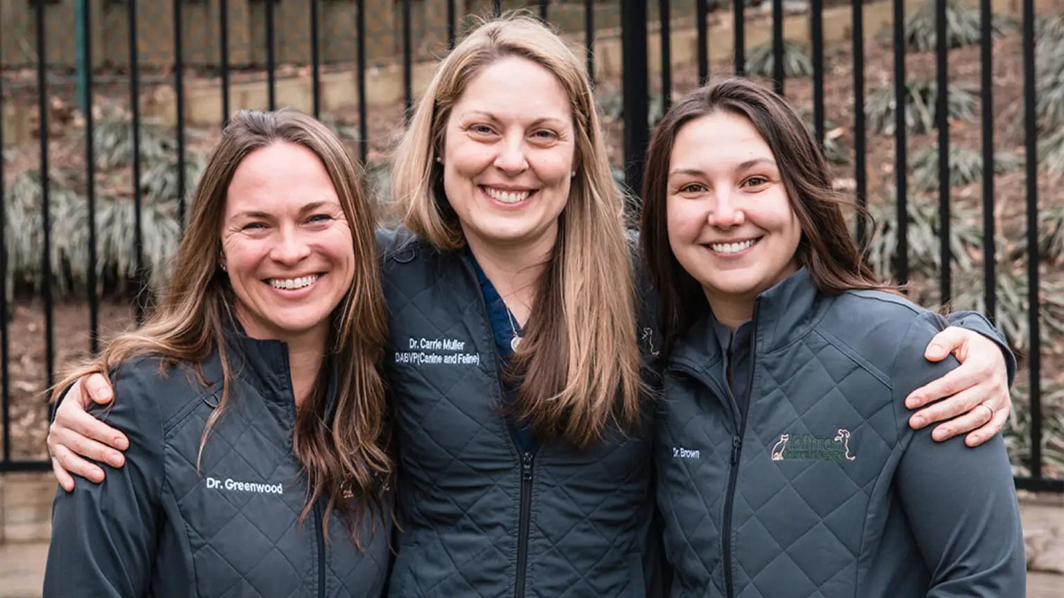 Team at Hoffman Animal Hospital pose for a photo